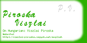 piroska viszlai business card